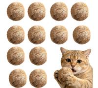 24PCS Rabbit Fur Ball Cat Toy, Soft Fluffy Cat Toy Ball, Real Rabbit Fur Pom Pom, Soft, Washable & Fun to Chase, for Kicks & Games,for Indoor Exercise & Bonding Cats (12pcs)