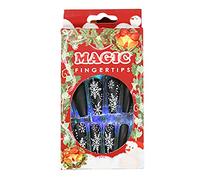 24pcs/Set Christmas Press On Nails Cobertura Completa Acrílico Uñas Kit Decoración Larga