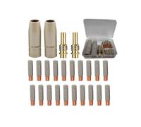 24Pcs/Set Coating Protection Nozzle MIG Torch Gas Nozzle Tip Holder for 15AK MIG MAG Welding Torch 0.8mm