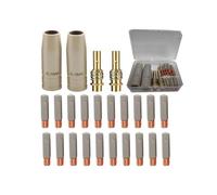 24Pcs/Set Coating Protection Nozzle MIG Torch Gas Nozzle Tip Holder for 15AK MIG MAG Welding Torch 1.2mm