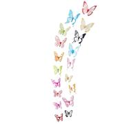 24Pcs/Set Crystal Butterfly Wall Sticker Garden Beautiful 3D Butterflies Room Home Decor Stickers Wedding Decoration Art Decals(Color4)