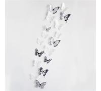 24Pcs/Set Crystal Butterfly Wall Sticker Garden Beautiful 3D Butterflies Room Home Decor Stickers Wedding Decoration Art Decals(Color1)