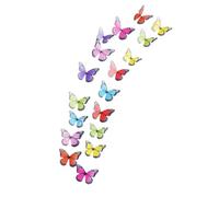 24Pcs/Set Crystal Butterfly Wall Sticker Garden Beautiful 3D Butterflies Room Home Decor Stickers Wedding Decoration Art Decals(Color2)