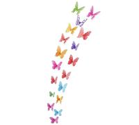 24Pcs/Set Crystal Butterfly Wall Sticker Garden Beautiful 3D Butterflies Room Home Decor Stickers Wedding Decoration Art Decals(Color3)