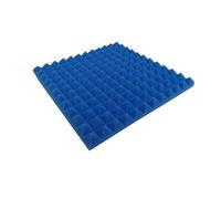 24PCS Studio Acoustic Foam Sponge Pyramid Sound Proof Noise Insulation High Density Soundproofing Wall Panels Para Coche, Estudio y Hogar(Blue,Normal Density)