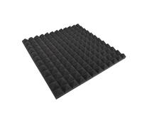 24PCS Studio Acoustic Foam Sponge Pyramid Sound Proof Noise Insulation High Density Soundproofing Wall Panels Para Coche, Estudio y Hogar(Black,Normal Density)