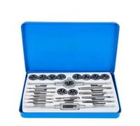 24Pcs Threaded Tap and Die Set | High - Carbon Steel Hand Operated Tool for M3 - M12 Taps / M1 - M25 Dies | Industrial Hardware Supplies with Wrenches