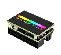 24pin Right Angled Power Connector Integrated Color Lighting Panel For Computer Motherboards Compatibility PC Case Cable Organise