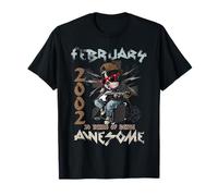 24th Birthday Dog Lover February 2002 Vintage 24 Years Old Camiseta