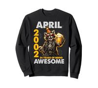 24th Birthday Raccoon Beer April 2002 Vintage 24 Years Old Sudadera