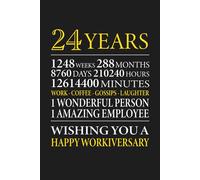 24th Year Work Anniversary: Employee Appreciation Gift for Job Milestone of 24 Years of Service
