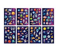 24uds Pegatinas Espaciales para Niños, Autoadhesivas Resistentes al Agua para Niños con Planetas Sistema Solar Galaxia para Decoración de Fiestas Premios de Clase