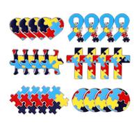 24uds Pin de Autismo, 6 Estilos Alfileres de Piezas de Rompecabezas de Autismo Broche de Solapa Multicolor para Concienciación Sobre el Autismo Broche Autismo para Ropa Mochilas Sombreros