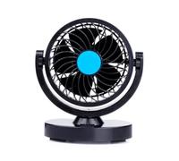 24V 360 Grados Totalmente Ajustable Coche Auto Refrigeración Por Aire Ventilador De Doble Cabeza Accesorios Enfriadores Bajo Ruido Ventilador Doble Cabeza Para Coche(12V Single head)