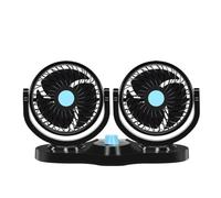 24V 360 Grados Totalmente Ajustable Coche Auto Refrigeración Por Aire Ventilador De Doble Cabeza Accesorios Enfriadores Bajo Ruido Ventilador Doble Cabeza Para Coche(12V)