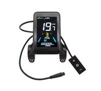 24V 36V 48V Bicicleta eléctrica Pantalla LCD Pantalla Colorida de 6 Pines Conector Impermeable Enchufe para monitoreo de Datos del vehículo Panel de Instrumentos de Motocicleta Estanco a Prueba de