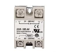24V-380V SSR-100AA AC-AC Single Phase Solid State Relay Module Temperature Controller Solid State Resistance Regulator Industrial Electrical Relays