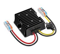 24V a 12V 10A 120W Convertidor con Fusible Impermeable Y Bloque de Terminal Rápido de Resorte, Transformador 24v a 12v para Carrito de Golf Luz LED Motor Camión Vehículo Barco (Acepta DC 15-40V)
