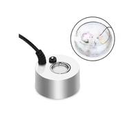 24v Metal Ultrasonic Mist Maker Fogger for Pond, Aquarium, Garden, Halloween Eu Plug (silver)_Special Gift