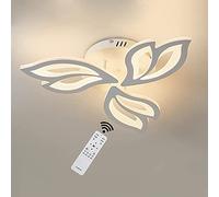 24W LED Ceiling Light, Flower Shape LED Lighting Fixture Chandelier, 3000k-6500k Dimmable Ceiling Lamp Φ50*H8cm Acrylic Ceiling Light for Living Room Bedroom Dining Room Kit