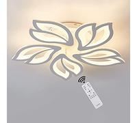 24W LED Ceiling Light, Flower Shape LED Lighting Fixture Chandelier, 3000k-6500k Dimmable Ceiling Lamp Φ50*H8cm Acrylic Ceiling Light for Living Room Bedroom Dining Room Kit