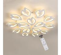 24W LED Ceiling Light, Flower Shape LED Lighting Fixture Chandelier, 3000k-6500k Dimmable Ceiling Lamp Φ50*H8cm Acrylic Ceiling Light for Living Room Bedroom Dining Room Kit