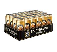 24x 0,5L Latas Franziskaner Hefe Weissbier Hell Naturtrüb 5 % Vol.- EINWEG