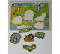 24x Madera Puzzle de Conectar Animales 31x 22x1, 3cm Regalo Juguetes Juego Niños
