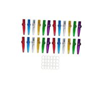 24x Metal Kazoos Music Accompaniment Kazoos Flute for Piano Keyboard Ukulele