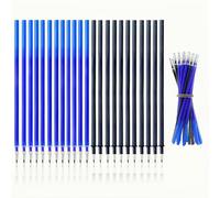 24x Recambios Boligrafos Borrables,Compatibles con Legami, Azul y Negro, Punta de 0,7mm,Altura 13cm,Bolígrafo roller borrable,Tinta termosensible,Recambio reemplazable [12 Azul y 12 Negro]