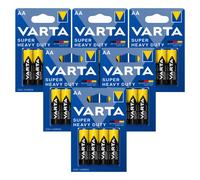 24x Varta AA 1.5V Baterías Zinc-Carbon Superlife Super Heavy Duty LR6