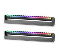 24x12W Barra de Lavado con Cabeza Móvil LED RGBW, Haz de 2° Atenuador dmx512 y Luz Estroboscópica Activado por Sonido para Escenario DJ Bodas Fiestas y Clubes 2PCS [Energy Class E]
