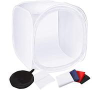 24x24 Inch 60cm Foto Estudio de disparo Tent Light Kit Cubo de difusión suave de la caja con 4 colores telones de fondo (rojo oscuro Azul Negro Blanco) para Fotografía