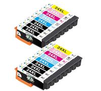 24XL Cartuchos de Tinta compatibles para Epson 24 XL para Epson Expression Home XP-750 XP-760 XP-850 XP-860 XP-950 XP-960 XP-55 Negro/Cian/Magenta/Amarillo