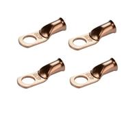 25/10 Uds 4AWG alambre de cobre desnudo calibre batería terminales anillo conector M6/M8/M10/M12 Kit(M10,25pcs)