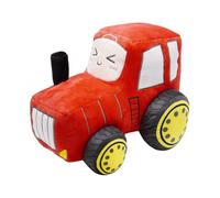 25-26 Soft Plush Tractor Stuffed Truck Toy Super Cute Car Plushie Throw Pillow Excellent Gifts for Kids or Birthday Party 12 Inches (Red)
