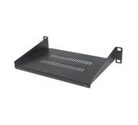 25.4cm Soporte Estante, 1U, 150MM Profundidad, Ventilado, Negro