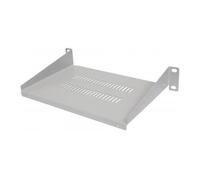 25.4cm Soporte Estante, 1U, Estante Profundidad 150MM, Ventilado, Gris