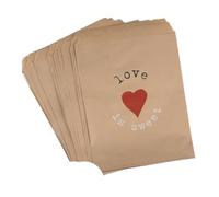 25/50/100 bolsas de papel bolsas de golosinas bolsa de dulces bolsas de lunares bolsas de Navidad boda cumpleaños regalos suministros bolsas de regalo-love is sweet 13x18,50 piezas