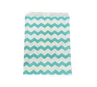 25/50/100pc bolsa de dulces Party Favor Bolsas de papel Chevron Polka Dot Stripe Print Paper craft Bakery Bag-mint wave 13x18cm-50pcs-as pic