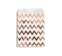 25/50/100pc bolsa de dulces Party Favor Bolsas de papel Chevron Polka Dot Stripe Print Paper craft Bakery Bag-rose gold 13x18cm-50pcs-as pic