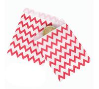 25/50/100pc bolsa de dulces Party Favor Bolsas de papel Chevron Polka Dot Stripe Print Paper craft Bakery Bag-red chevron 13x18cm-25pcs-as pic