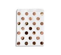 25/50/100pc bolsa de dulces Party Favor Bolsas de papel Chevron Polka Dot Stripe Print Paper craft Bakery Bag-rose gold 13x18cm-50pcs-as pic