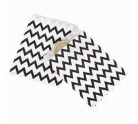 25/50/100pc bolsa de dulces Party Favor Bolsas de papel Chevron Polka Dot Stripe Print Paper craft Bakery Bag-black wave 13x18cm-50pcs-as pic