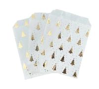 25/50/100pc bolsa de dulces Party Favor Bolsas de papel Chevron Polka Dot Stripe Print Paper craft Bakery Bag-gold tree 13x18cm-50pcs-as pic