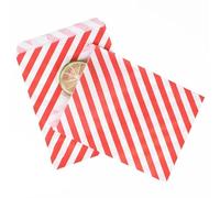 25/50/100pc bolsa de dulces Party Favor Bolsas de papel Chevron Polka Dot Stripe Print Paper craft Bakery Bag-red stripes 13x18cm-25pcs-as pic