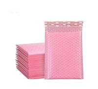 25/50 bolsas de sobres de burbujas de color rosa, sobres de envío acolchados autosellados con bolsa de correo de burbujas, bolsa de paquetes de regalo de envío-50 piezas-PINK-13 * 18 cm