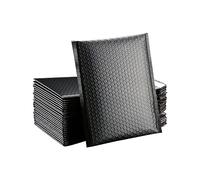 25/50 bolsas de sobres de burbujas rosas, sobres de envío acolchados autosellados con bolsa de correo de burbujas, bolsa de paquetes de regalo de envío-50PC-NEGRO-13 * 15cm