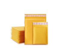 25/50PCS Sobres acolchados para correo bolsas de embalaje para sobres de envío bolsa ziplock 13x18cm Rosa-25 piezas-amarillo-15 * 20 cm
