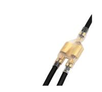 25 50sets 4.0mm Crimp Terminal Car Electrical Wire Connector Diameter Female+Male+Sheath Case Cold Press Terminal 1in2out(100Sets(600PCS) 12),Silver